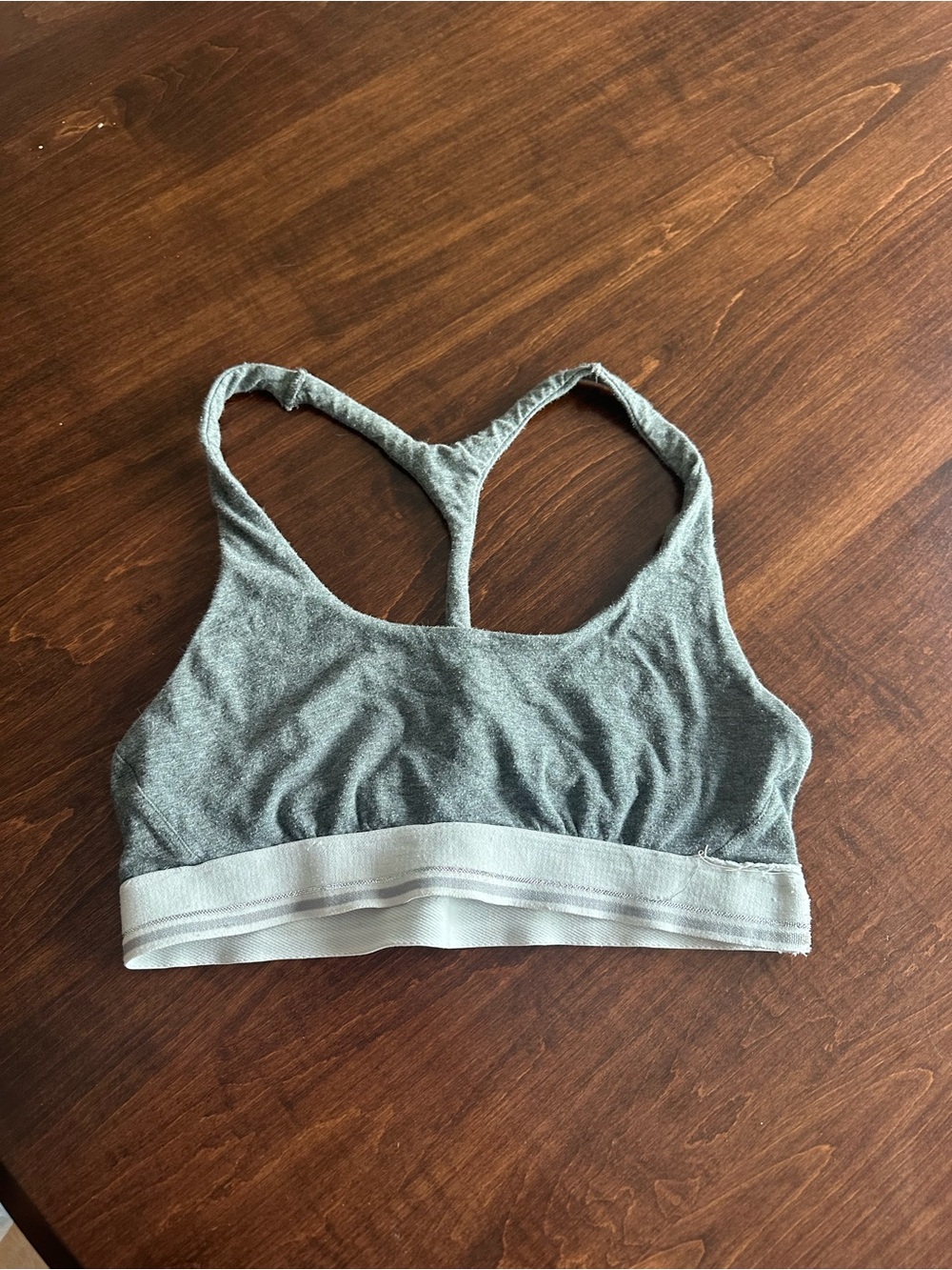 aerie Heather Gray Racerback Sports Bra
